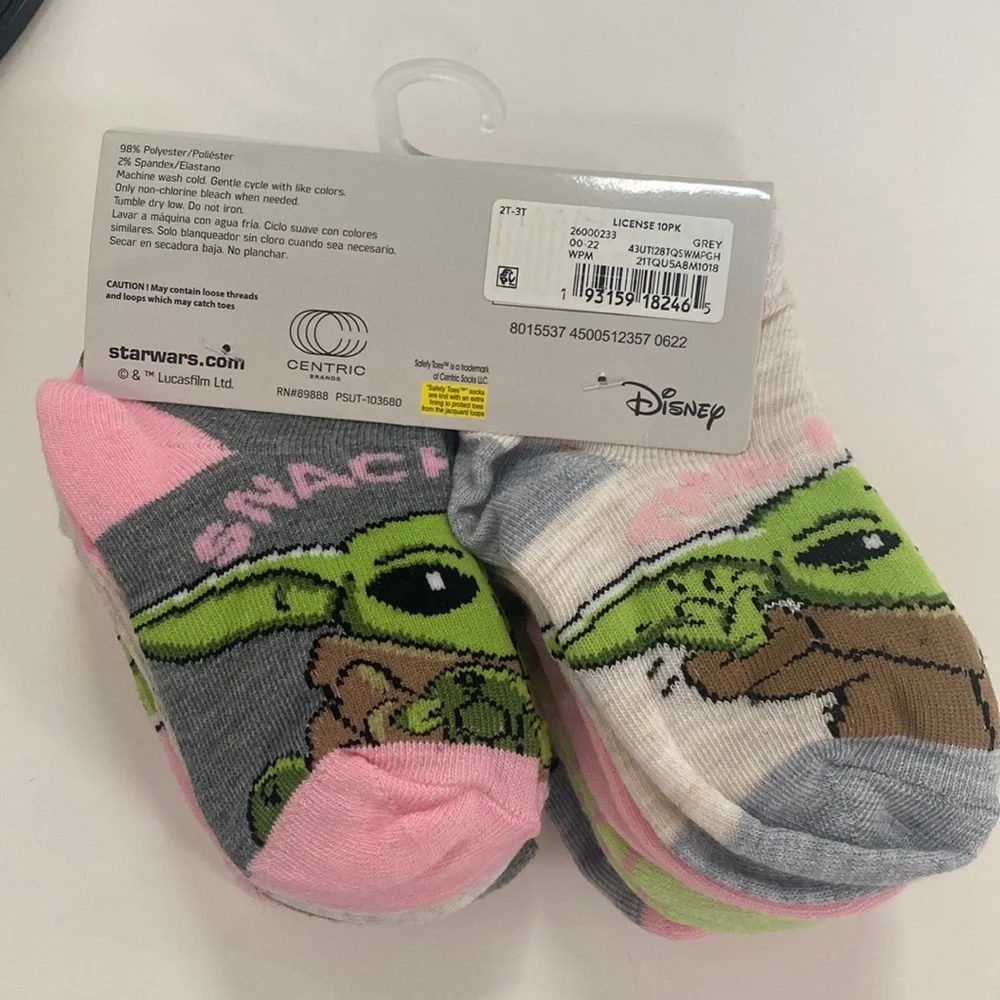 10pk Safety‎ Toes Sock With Lining Baby Girls Size 12-14 Months